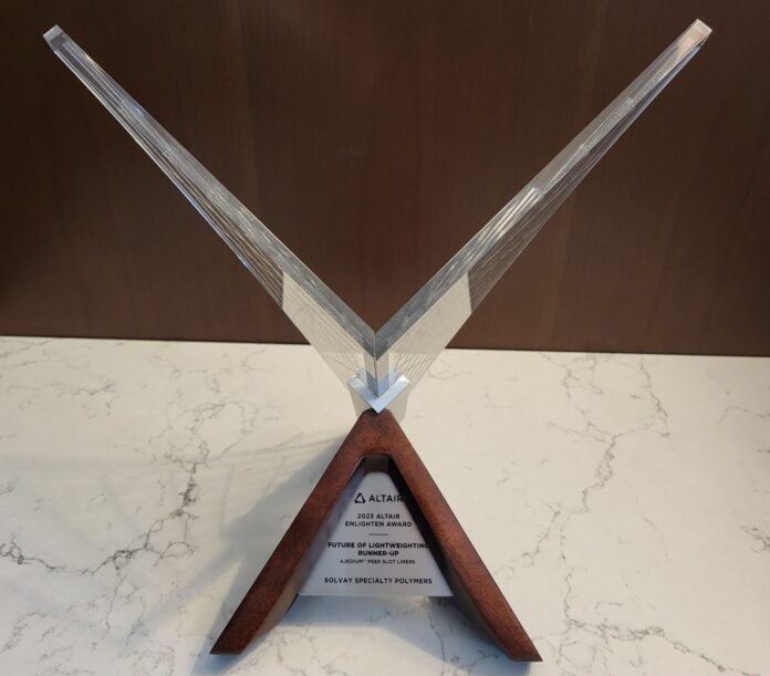 Solvay Named Runner-Up in ‘Future of Lightweighting’ of the 2023 Altair Enlighten Award.