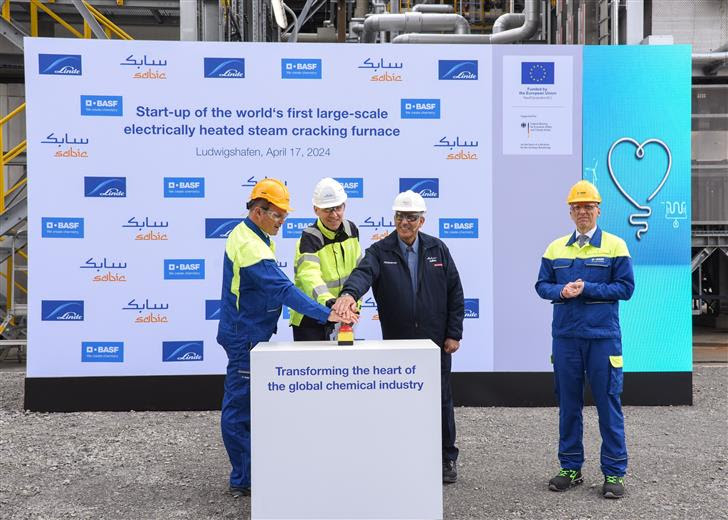 BASF, SABIC, and Linde Celebrate the Start-Up of the World’s First Large-Scale Electrically Heated Steam Cracking Furnace
